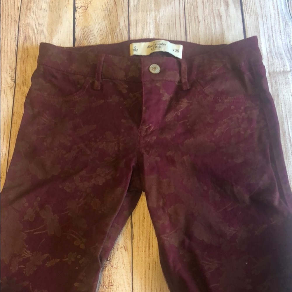 ABERCROMBIE Printed SKINNY JEANS